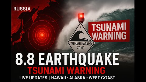 🔴 LIVE: MASSIVE 8.8 EARTHQUAKE - TSUNAMI ALERT for Hawaii, Alaska & U.S. West Coast!