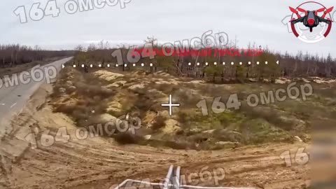 Ukrainian hunting. Our FPV camera took down a lonely forest idiot.