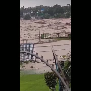 Water level in Tawi River again rising today following heavy rain at Maharaja Hari Singh park