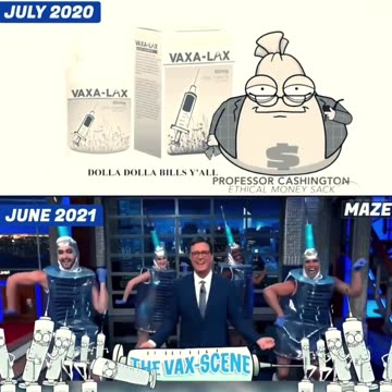 Stephen Colbert hates the vaccine, then loves it a year later.