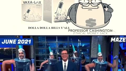 Stephen Colbert hates the vaccine, then loves it a year later.