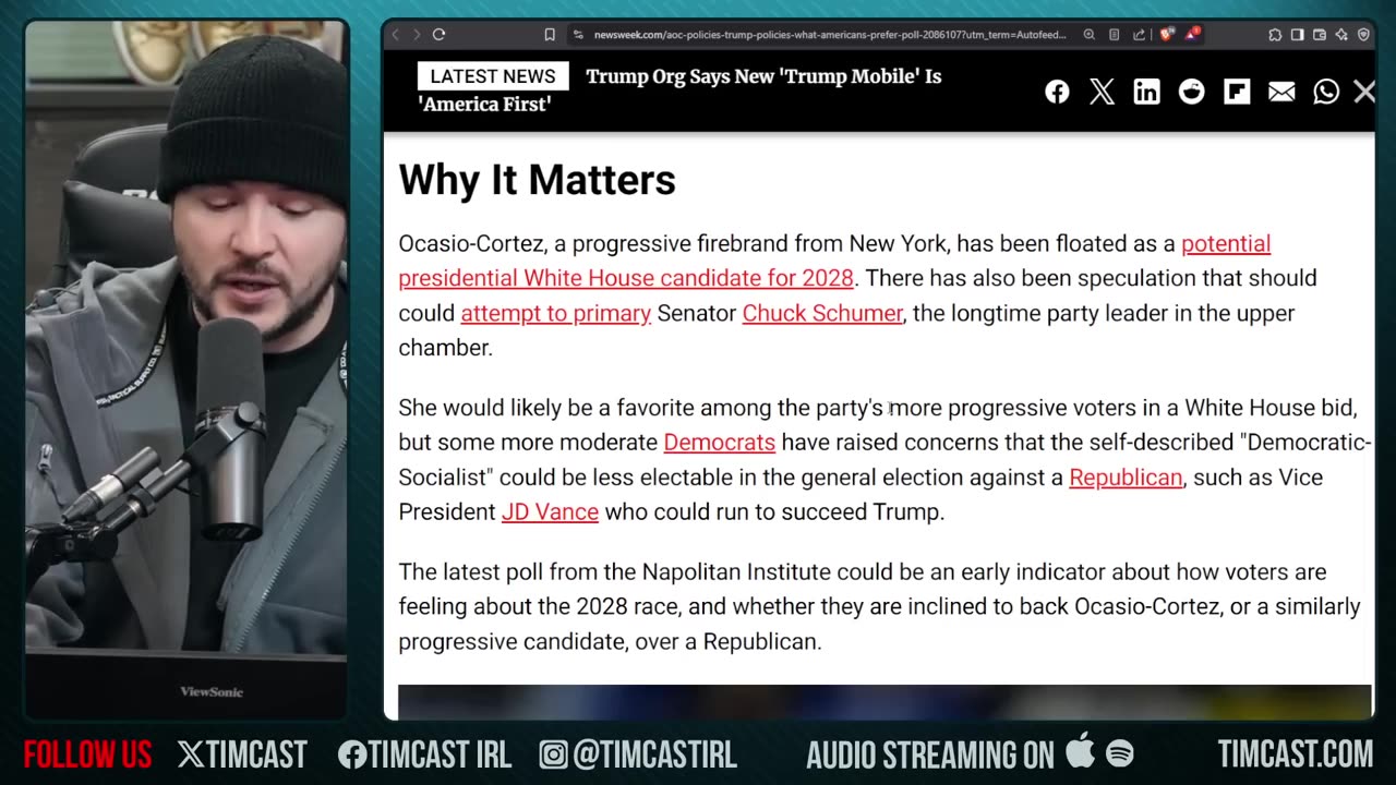 Trump CRUSHES AOC In New Poll, Plurality Of U.S. Says NO To Far Left And YES To Trump & MAGA