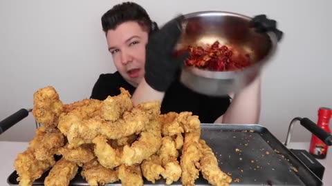 How Much I Weigh Now.... Spicy Chicken Mukbang_part4