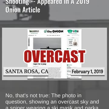 Fact Check: Photo Of Rooftop Sniper NOT Related To Charlie Kirk Shooting -- From 2019 Onion Article