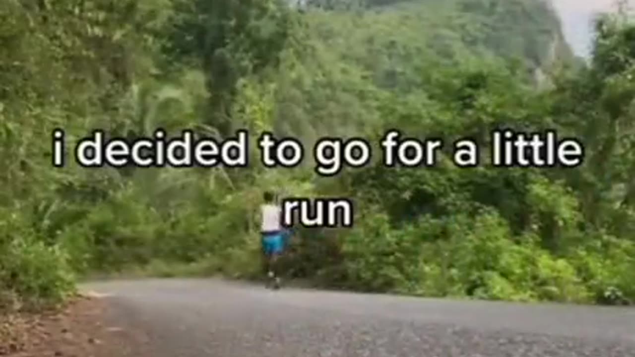 So I started running...