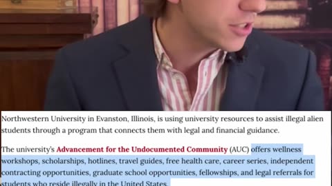Northwestern University program is catering to illegal alien students.
