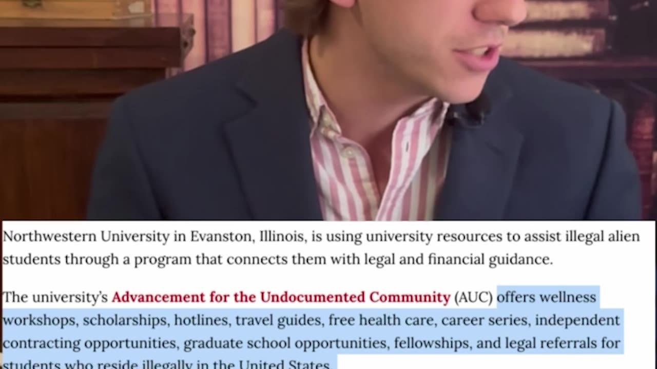 Northwestern University program is catering to illegal alien students.