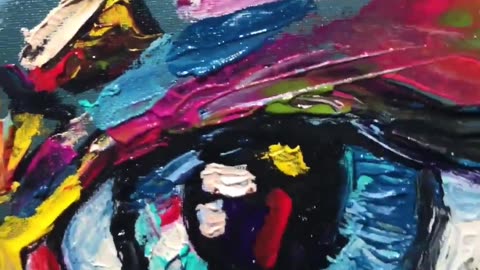 Eyeball Palette Knife Painting Timelapse