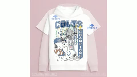 Indianapolis Colts Champions Snoopy Celebration Graphic Shirt