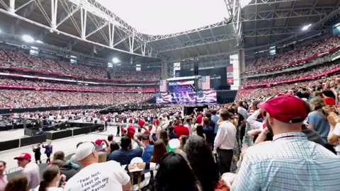 National Anthem before Charlie Kirk's memorial begins