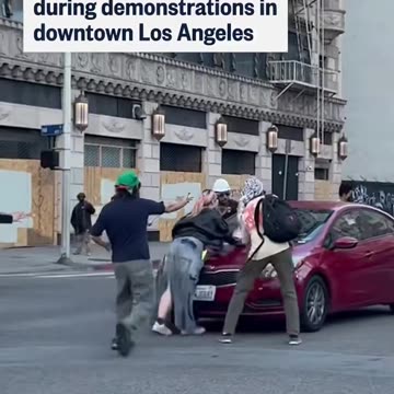 Woman ran over by an individual driving a car during protest