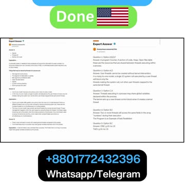 Student Work(Exam) | COP 4634 Operating Systems Coursework - Lab Quiz Solutions | UCF