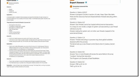 Student Work(Exam) | COP 4634 Operating Systems Coursework - Lab Quiz Solutions | UCF