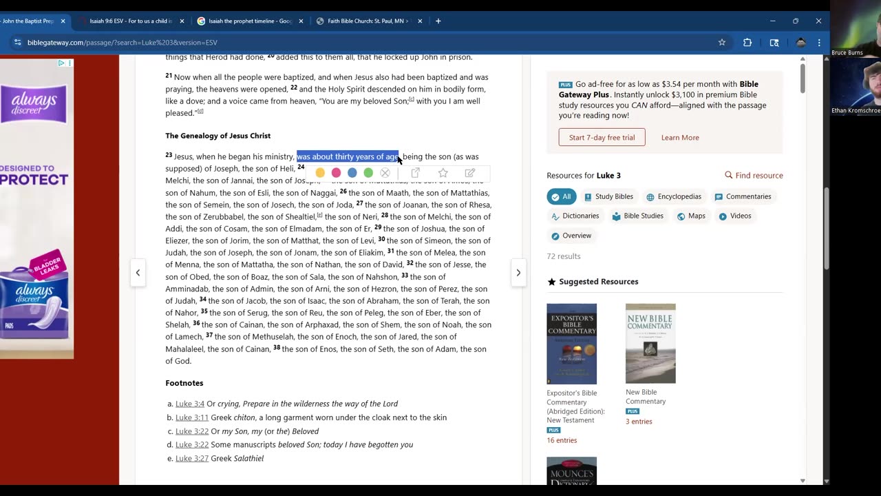 Luke 3:23 - Luke 4:44