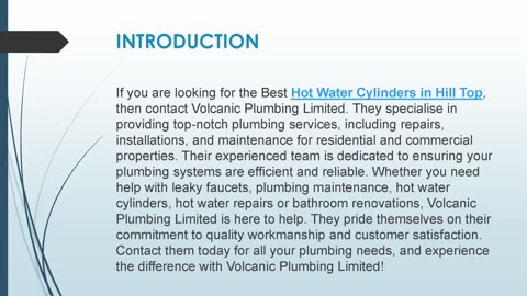 Best Hot Water Cylinders in Hill Top