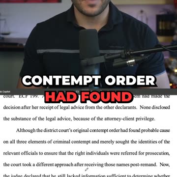 Court THREATENS DOJ Lawyers