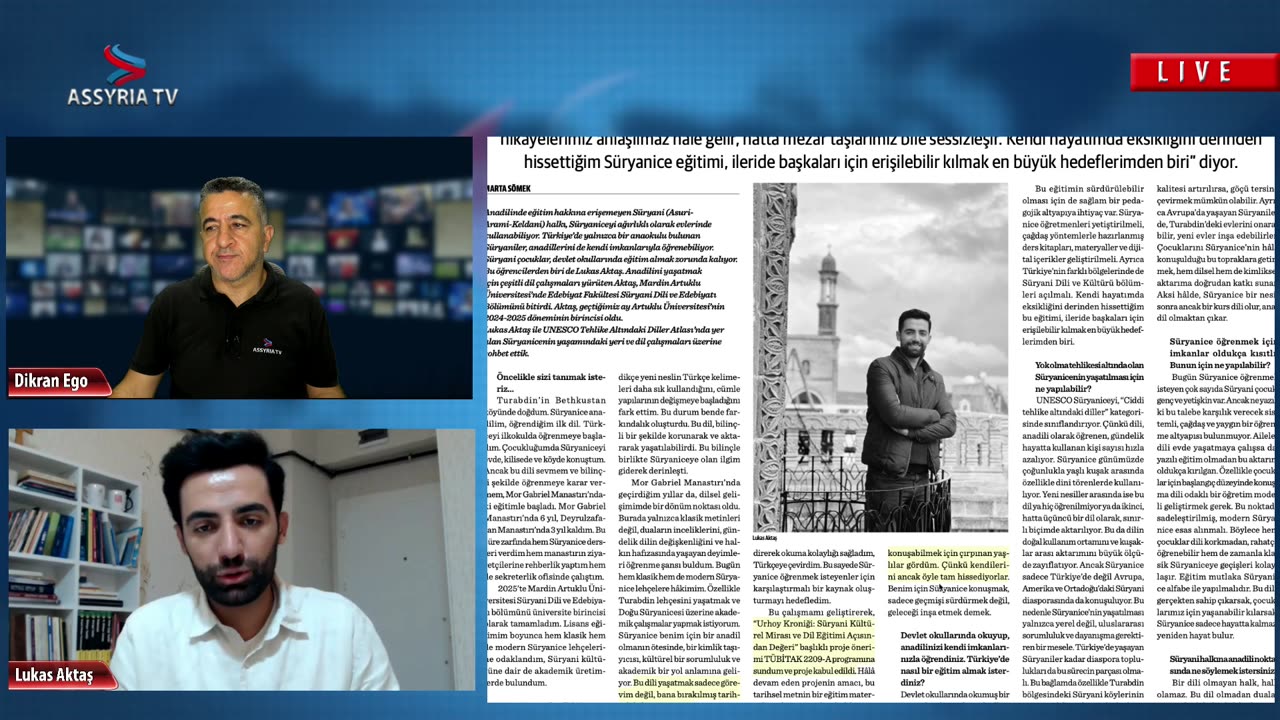 Live conversation with Lukas Aktaş about embracing linguistic and cultural heritage.