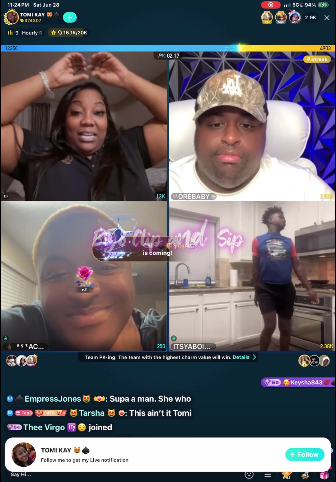 TomiKay/DreBaby talk w/Ace about Tinkerville 2 pay ft Supa Candee LateNight 6/28/25 #bigoclipandsip