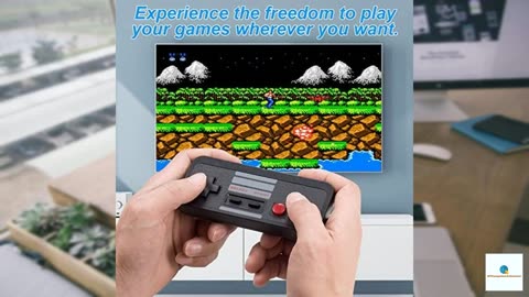 KIWITATA Wireless NES USB Controller for PC Games, 2 Pack 2.4G Rechargeable Wireless NES R