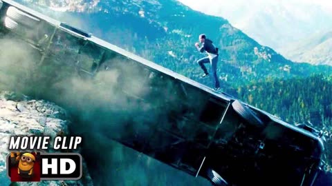 Paul Walker's Cliff Jump Scene _ FURIOUS 7 (2015) Movie CLIP HD