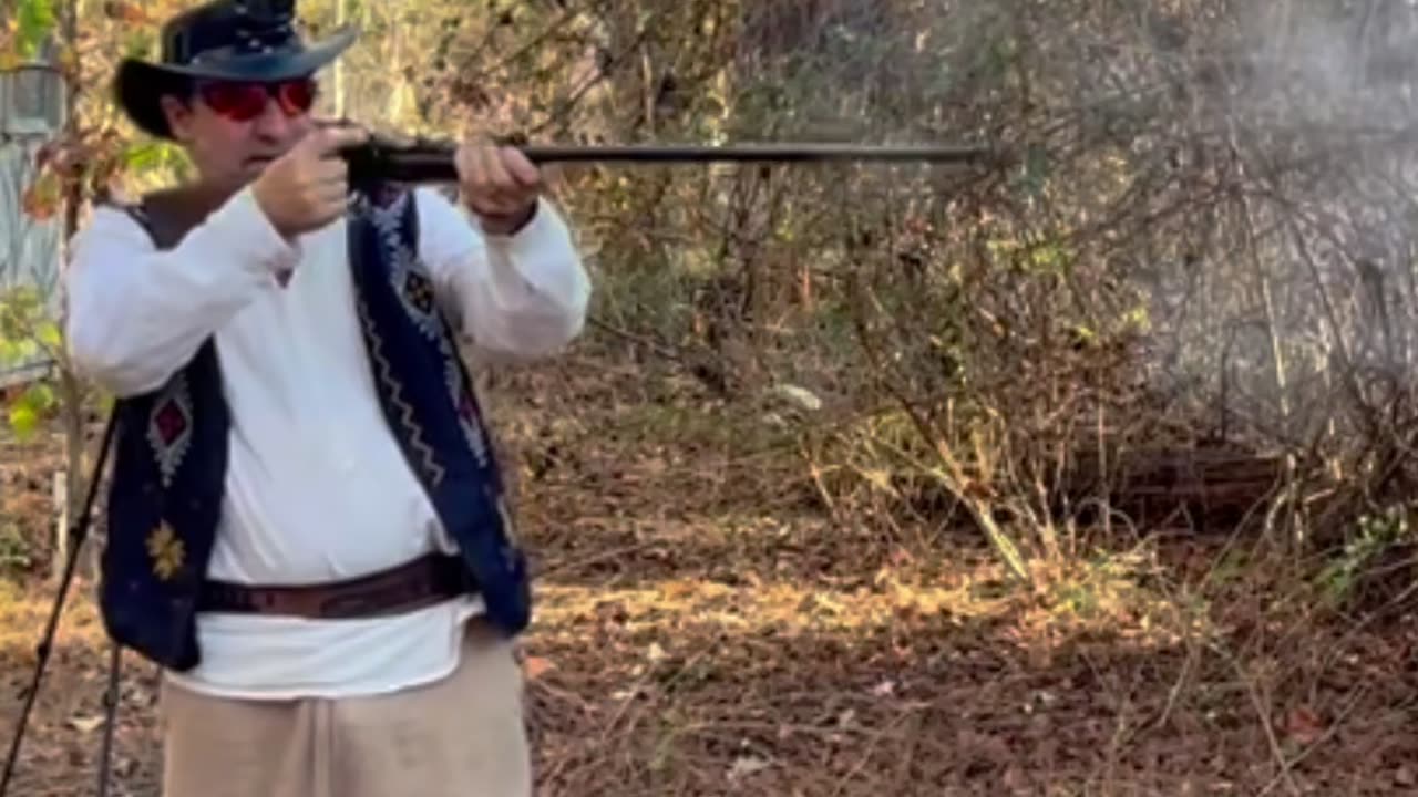 1873 trap door, Springfield, shooting it as rapidly as we can