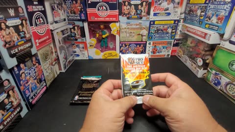 Packets of Skybox basketball, Pro Set Hockey, Pro Set Football and Score Football