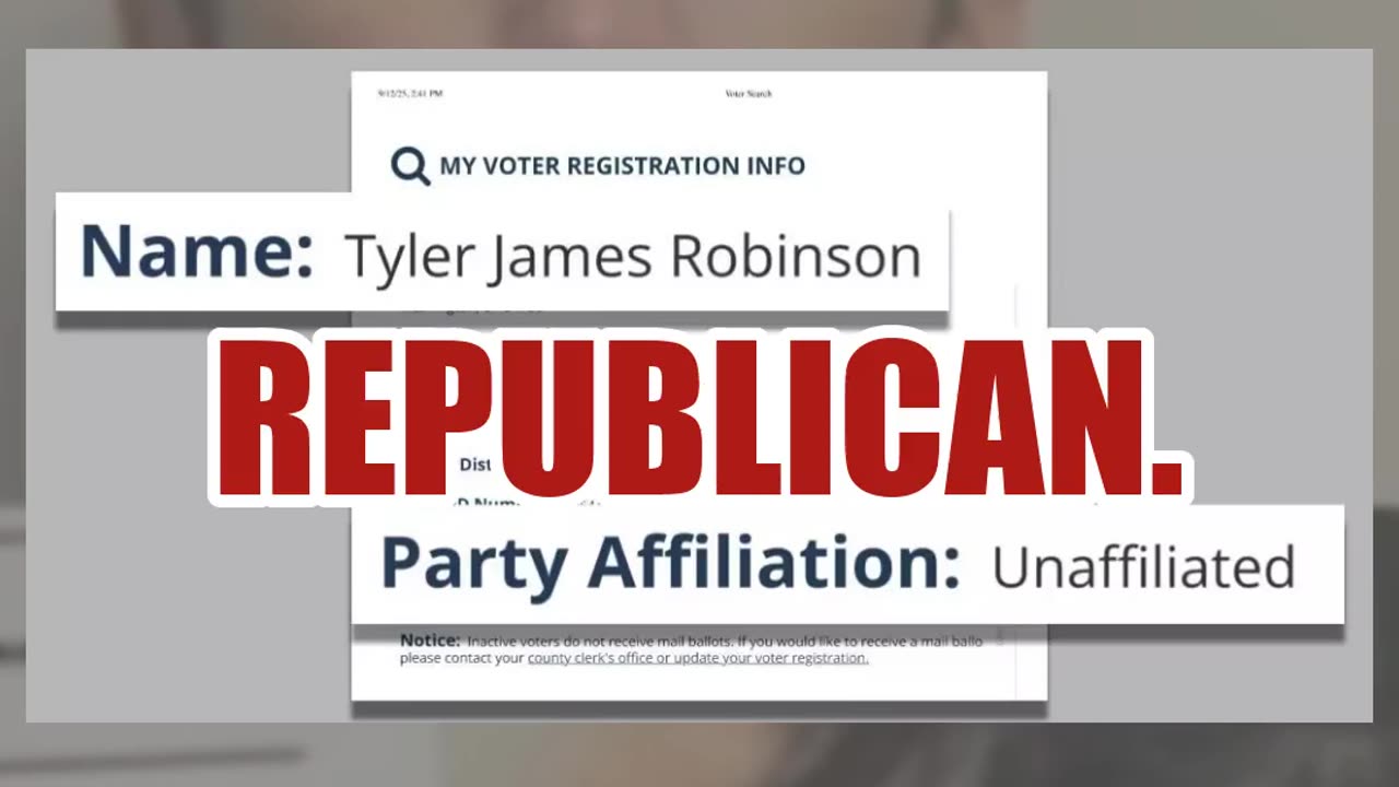 Fact Check: Charlie Kirk Shooting Suspect Tyler Robinson NOT Registered Republican -- Unaffiliated