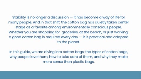 Cotton Bags Guide: Eco-Friendly, Reusable & Stylish | 3Cube UK
