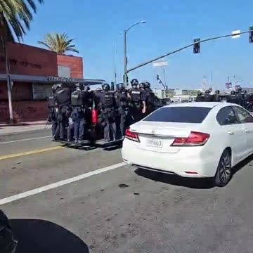 Looks like a scene from a movie… but the fear is real. Mass arrests coming in the city of Angels.