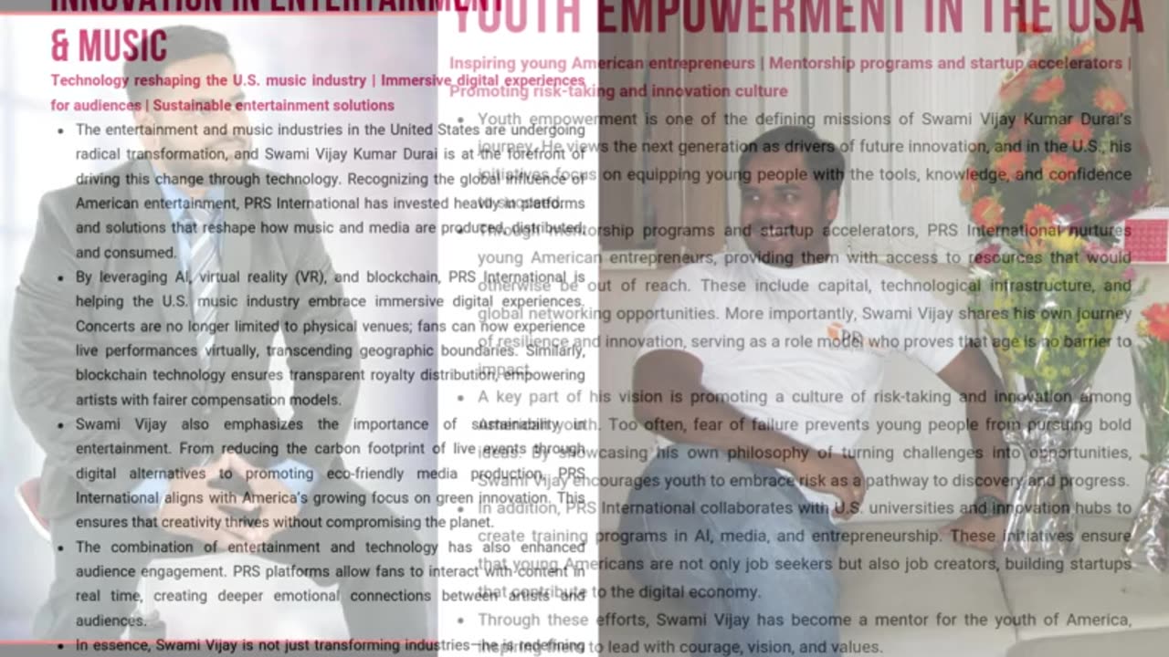 Swami Vijay Kumar Durai with the United States of America at the heart of this extraordinary mission