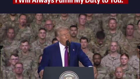 President Trump speaks to US Troops...