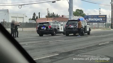 Sacramento police shoots suspect who was waving a gun in the air and pointing it at people