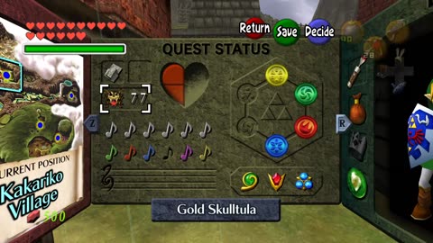 Zelda Ocarina of Time - Kakariko Village ablaze