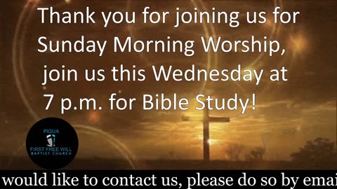 Sunday Morning Worship Service for July 27, 2025.