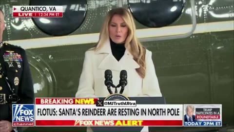 The beautiful and elegant First Lady, Melania Trump delivers remarks at Toys for Tots Drive: