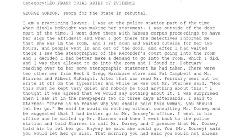 GEORGE GORDON, Sworn In For The State, 164th To Testifyv