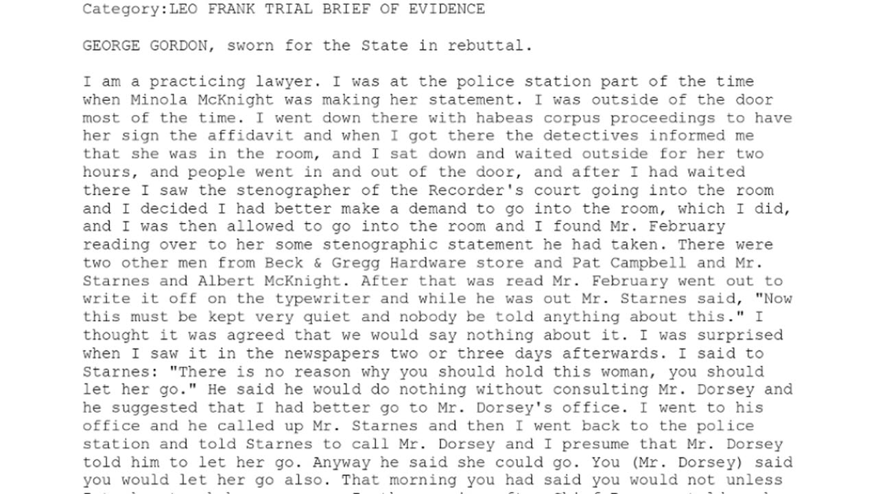 GEORGE GORDON, Sworn In For The State, 164th To Testifyv