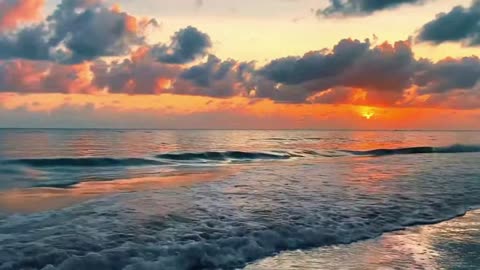 Soothing Sunset Beach Waves