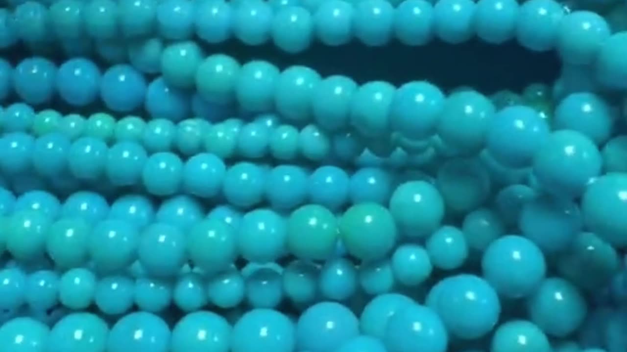 250414-10 Natural turquoise bead string, with delicate texture and full color