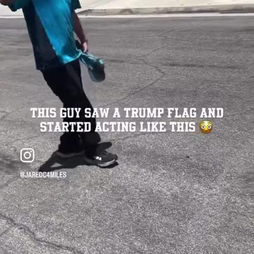 Insane Amazon Driver Goes on Explicit Rant While Chasing Dude With MAGA Flag