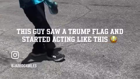 Insane Amazon Driver Goes on Explicit Rant While Chasing Dude With MAGA Flag