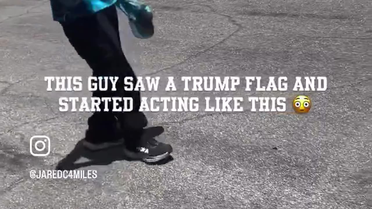 Insane Amazon Driver Goes on Explicit Rant While Chasing Dude With MAGA Flag