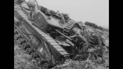 Allied armor casualties in Tunisia in early 1943 no sound
