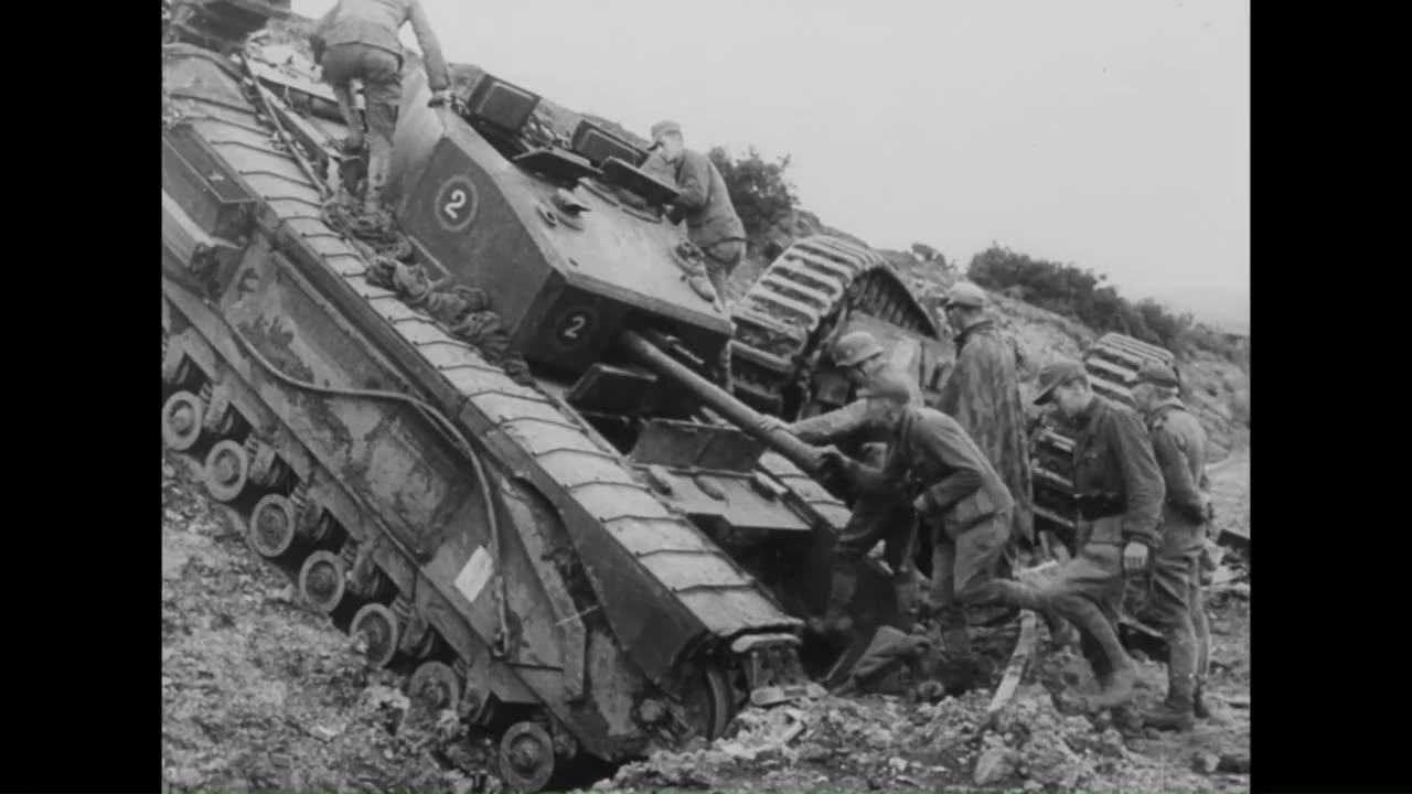 Allied armor casualties in Tunisia in early 1943 no sound