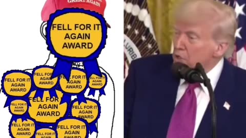 People KEEP falling for it! Trump invited them! | “ Me watching trumps press conference today. 🙃”