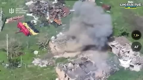 Heart-stopping moment Russian soldier opens fire on drone as explosion rocks trench