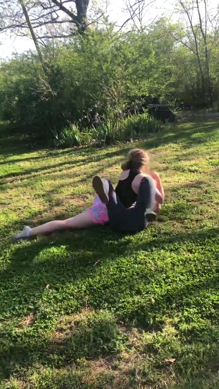 Girls fighting in the Grass Like Terminators
