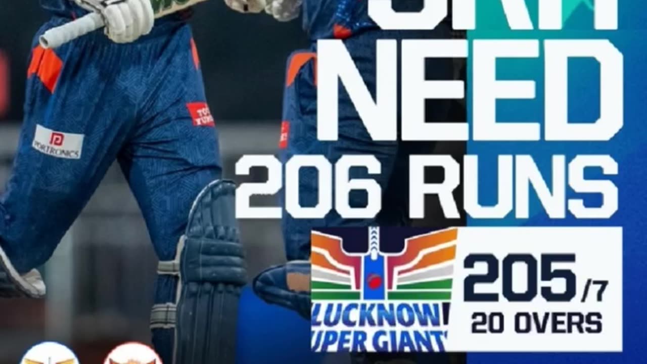 LSG gave target of 206 runs to SRH in the 61st Match of IPL-25 in Lucknow. Predict the Winner