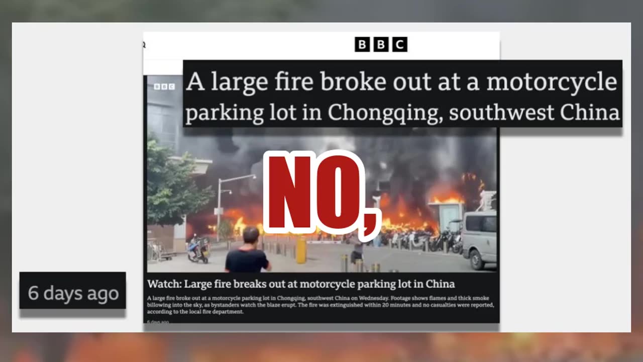 Fact Check: Video Does NOT Show Tel Aviv Fire After Iranian Attack -- China Parking Lot Fire