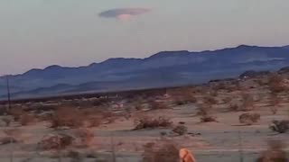 1KM Long UFO Seen Over Mountain Range Heading Towards Nellis AFB